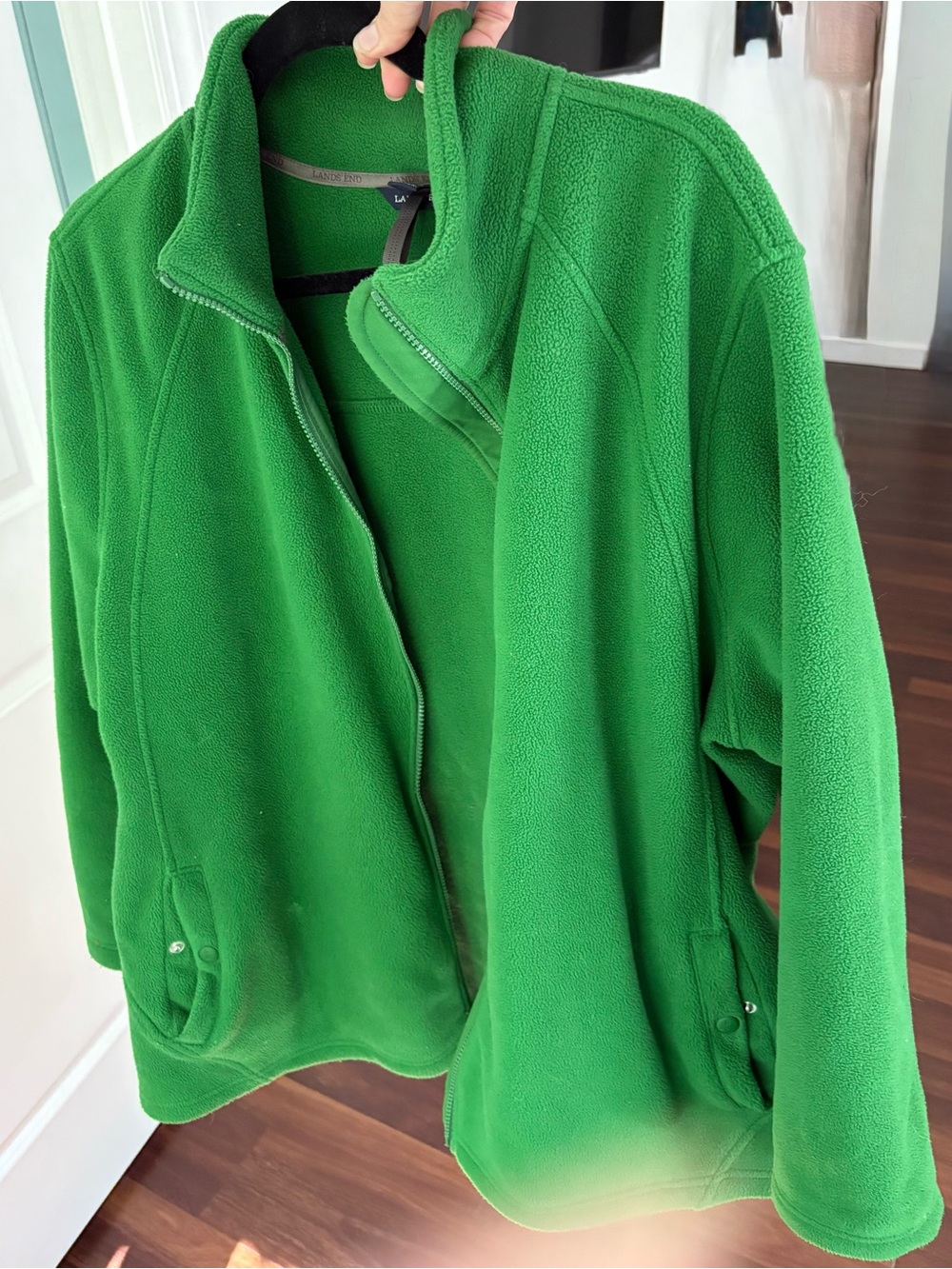 Lands' End Green Fleece Jacket - 3X